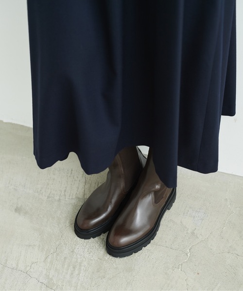 note et silence (ノートエシロンス)の「【 AMB100貨 】サキソニーノースリワンピース(ワンピース・レディース・ネイビー/キナリ/テラコッタ・1/2)」の8枚目の写真