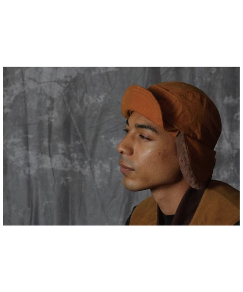 SURREAL（シュルリアル）の「【SURREAL/シュルリアル】Eagle_Oiled Waxed Cotton Boa Cap（キャップ・メンズ・ブラック/ブラウン/オレンジ・FREE）」の5枚目の写真