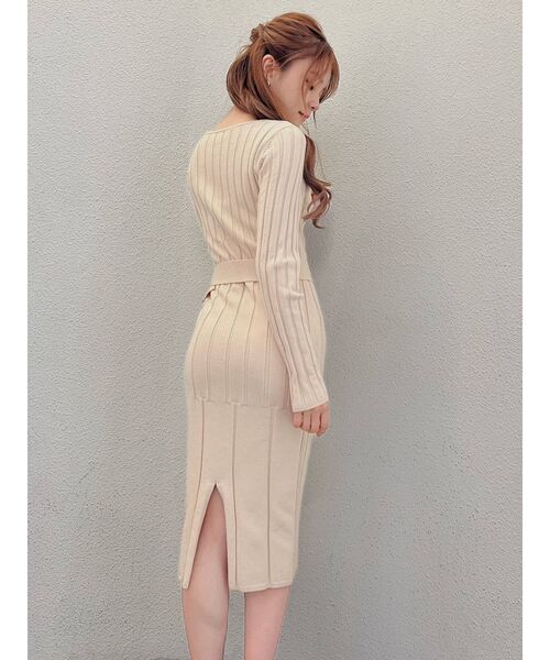 RESEXXY（リゼクシー）の「タイトミディニットワンピース（ワンピース・レディース・ブラック/ベージュ/ブルー/モカ・FREE）」の14枚目の写真