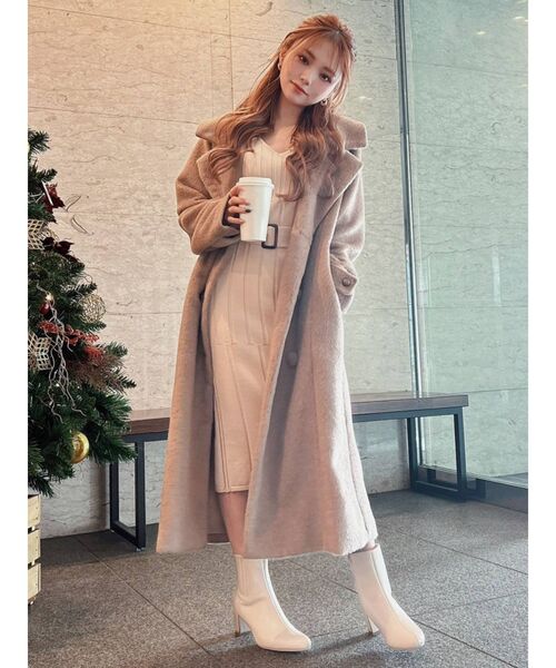 RESEXXY（リゼクシー）の「タイトミディニットワンピース（ワンピース・レディース・ブラック/ベージュ/ブルー/モカ・FREE）」の17枚目の写真