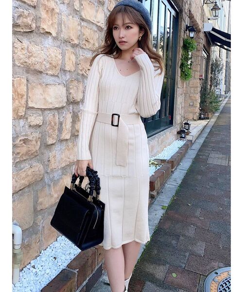 RESEXXY（リゼクシー）の「タイトミディニットワンピース（ワンピース・レディース・ブラック/ベージュ/ブルー/モカ・FREE）」の22枚目の写真