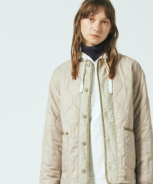 J.PRESS YORK STREET(ジェイプレスヨークストリート)の「【UNISEX】中綿キルティング ブルゾン(ブルゾン・メンズ・ベージュ系/カーキ系/ネイビー系・SMALL/LARGE)」の2枚目の写真