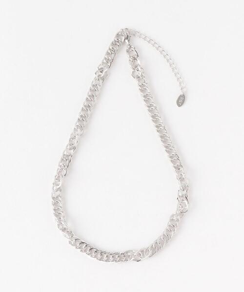 BEAUTY&YOUTH UNITED ARROWS（ビューティーアンドユースユナイテッドアローズ）の「BY フラット ダブルリング チェーン ネックレス（ネックレス・レディース・シルバー/ゴールド・FREE）」の2枚目の写真