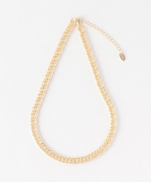 BEAUTY&YOUTH UNITED ARROWS（ビューティーアンドユースユナイテッドアローズ）の「BY フラット ダブルリング チェーン ネックレス（ネックレス・レディース・シルバー/ゴールド・FREE）」の4枚目の写真