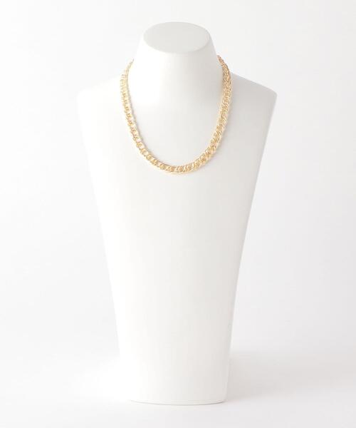 BEAUTY&YOUTH UNITED ARROWS（ビューティーアンドユースユナイテッドアローズ）の「BY フラット ダブルリング チェーン ネックレス（ネックレス・レディース・シルバー/ゴールド・FREE）」の8枚目の写真
