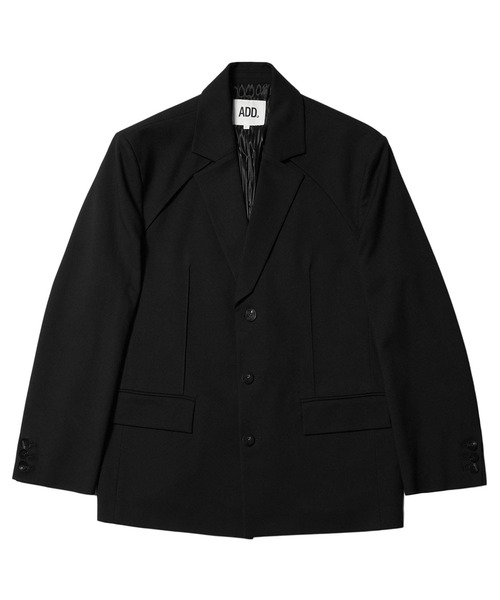 ADD SEOUL（エーディーディーソウル）の「【ADD SEOUL】AVANTGARDE FLAP BLAZER / アヴァンギャルド オーバーサイズ フラップ テーラードジャケット / セットアップ対応（テーラードジャケット・メンズ・ブラック・MEDIUM/LARGE）」の9枚目の写真