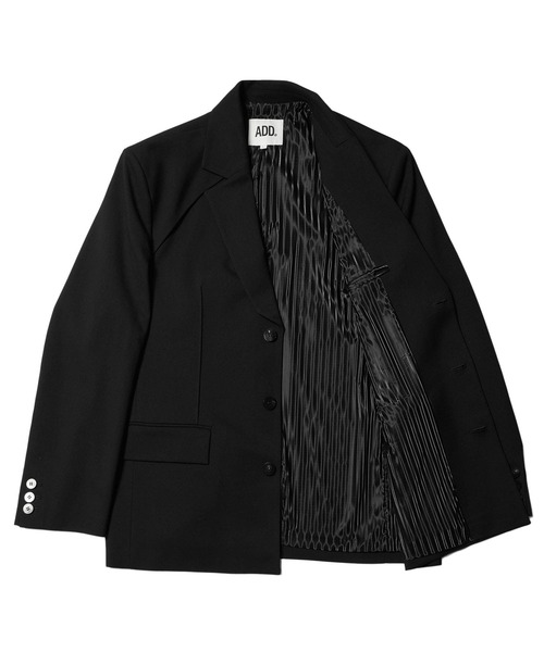 ADD SEOUL（エーディーディーソウル）の「【ADD SEOUL】AVANTGARDE FLAP BLAZER / アヴァンギャルド オーバーサイズ フラップ テーラードジャケット / セットアップ対応（テーラードジャケット・メンズ・ブラック・MEDIUM/LARGE）」の10枚目の写真