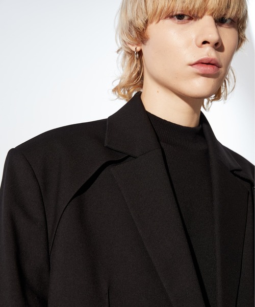 ADD SEOUL（エーディーディーソウル）の「【ADD SEOUL】AVANTGARDE FLAP BLAZER / アヴァンギャルド オーバーサイズ フラップ テーラードジャケット / セットアップ対応（テーラードジャケット・メンズ・ブラック・MEDIUM/LARGE）」の3枚目の写真