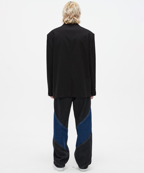 ADD SEOUL（エーディーディーソウル）の「【ADD SEOUL】AVANTGARDE FLAP BLAZER / アヴァンギャルド オーバーサイズ フラップ テーラードジャケット / セットアップ対応（テーラードジャケット・メンズ・ブラック・MEDIUM/LARGE）」の8枚目の写真