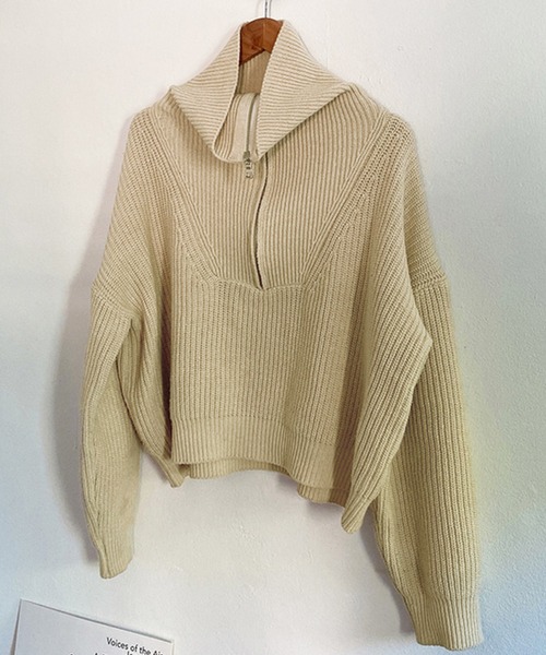 DAY CLOSET(デイ クローゼット)の「【non-no1.2月合併号掲載】レディース ハイネック/セーラーカラー2WAYニットセータートップス 秋冬(ニット/セーター・レディース・ブラック/ベージュ/ブラウン・ONE SIZE)」の19枚目の写真