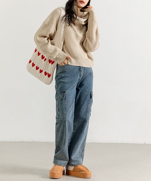 DAY CLOSET(デイ クローゼット)の「【non-no1.2月合併号掲載】レディース ハイネック/セーラーカラー2WAYニットセータートップス 秋冬(ニット/セーター・レディース・ブラック/ベージュ/ブラウン・ONE SIZE)」の8枚目の写真