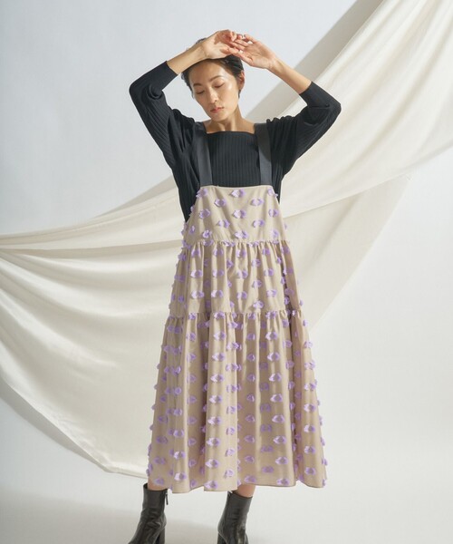 GRACE CONTINENTALドットジャガードノースリーブワンピース ドットジャガードノースリーブワンピース / GRACE CONTINENTAL