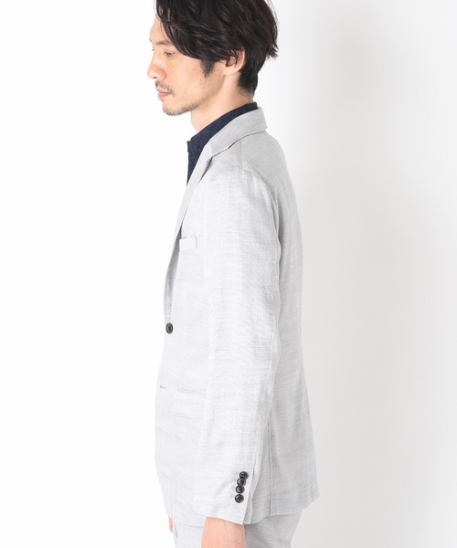 CROWDED CLOSET(クラウデッドクローゼット)の「リヨセルデニムオックスジャケット(テーラードジャケット・メンズ・ネイビー/グレー・01/02/03/04)」の9枚目の写真