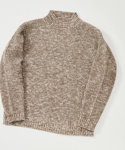 MEN'S MELROSE(メンズメルローズ)の「AC/W/Cスラブオフタートルセーター(ニット/セーター・メンズ・ブルー/ブラック×ホワイト/グレイッシュベージュ・3/4)」の17枚目の写真