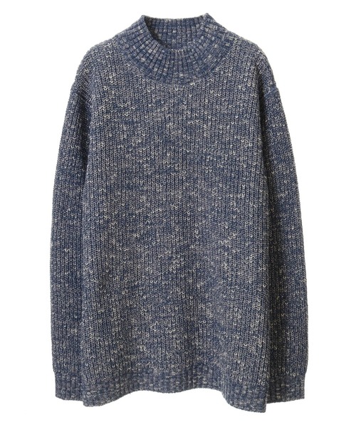 MEN'S MELROSE(メンズメルローズ)の「AC/W/Cスラブオフタートルセーター(ニット/セーター・メンズ・ブルー/ブラック×ホワイト/グレイッシュベージュ・3/4)」の12枚目の写真