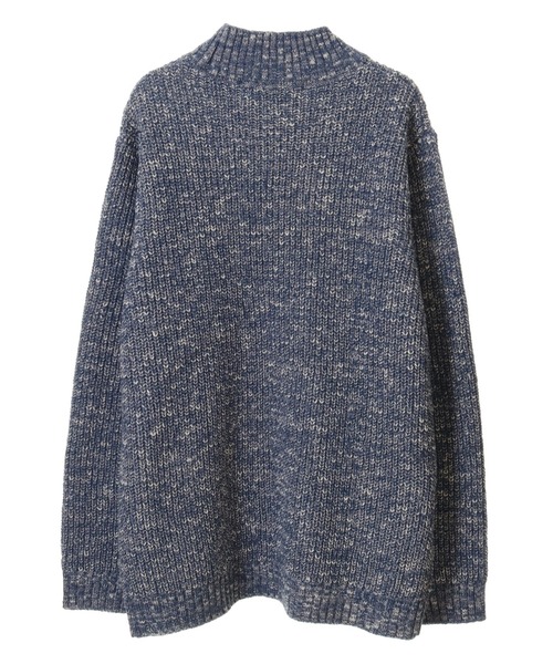 MEN'S MELROSE(メンズメルローズ)の「AC/W/Cスラブオフタートルセーター(ニット/セーター・メンズ・ブルー/ブラック×ホワイト/グレイッシュベージュ・3/4)」の11枚目の写真