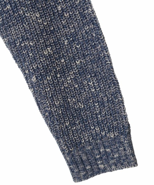 MEN'S MELROSE(メンズメルローズ)の「AC/W/Cスラブオフタートルセーター(ニット/セーター・メンズ・ブルー/ブラック×ホワイト/グレイッシュベージュ・3/4)」の8枚目の写真