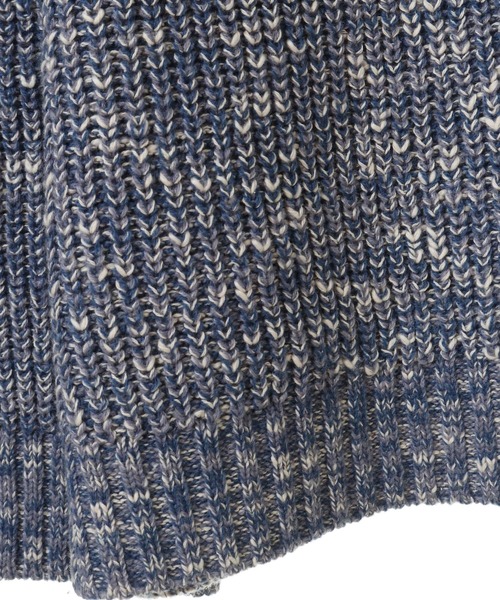 MEN'S MELROSE(メンズメルローズ)の「AC/W/Cスラブオフタートルセーター(ニット/セーター・メンズ・ブルー/ブラック×ホワイト/グレイッシュベージュ・3/4)」の7枚目の写真