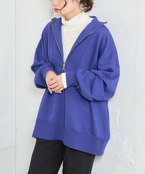 PUAL CE CIN（ピュアルセシン）の「綿針抜きハイネックリブインナー（Tシャツ/カットソー・レディース・ブラック/グレー/オフホワイト/ミント・FREE）」の7枚目の写真