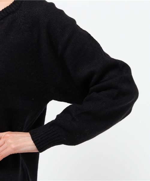 OUTLET（アウトレット）の「【who's who Chico】ナイロンアンゴラソフトドルマンニット（ニット/セーター・レディース・ネイビー/レッド・FREE）」の7枚目の写真