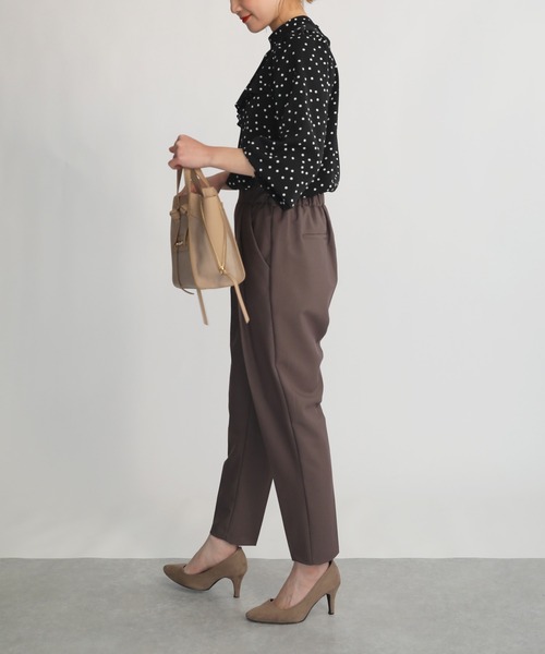 PICCIN（ピッチン）の「ドットプリントフリルネックブラウス（シャツ/ブラウス・レディース・ブラック/オフホワイト・M）」の22枚目の写真