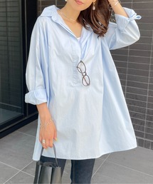 StyleSea | コットンブロードバックオープンブラウス(シャツ/ブラウス)