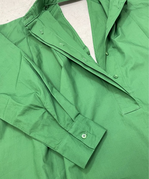 StyleSea(スタイルシー)の「コットンブロードバックオープンブラウス(シャツ/ブラウス・レディース・ホワイト/グリーン/ブラック/ライトブルー・MEDIUM)」の14枚目の写真