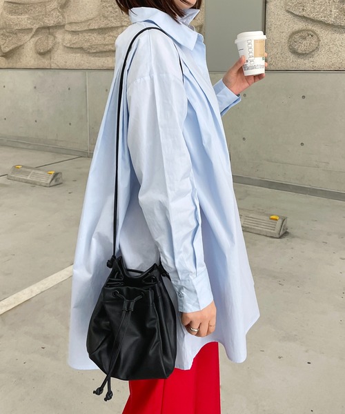 StyleSea(スタイルシー)の「コットンブロードバックオープンブラウス(シャツ/ブラウス・レディース・ホワイト/グリーン/ブラック/ライトブルー・MEDIUM)」の15枚目の写真