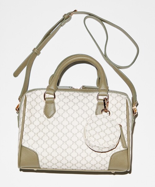 THE SHOP TK （ザ ショップ ティーケー ）の「◆モノグラムボストン（ボストンバッグ・レディース・ホワイト系8/ダークブラウン系5・99）」の2枚目の写真