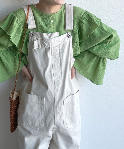 w closet(ダブルクローゼット)の「【SETUP対応】2WAYフリルプルオーバー(シャツ/ブラウス・レディース・オフホワイト/イエロー/グリーン・FREE)」の2枚目の写真