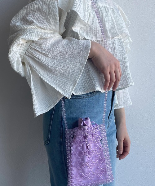 w closet(ダブルクローゼット)の「【SETUP対応】2WAYフリルプルオーバー(シャツ/ブラウス・レディース・オフホワイト/イエロー/グリーン・FREE)」の13枚目の写真