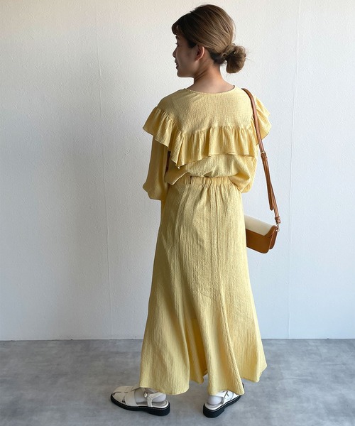 w closet(ダブルクローゼット)の「【SETUP対応】2WAYフリルプルオーバー(シャツ/ブラウス・レディース・オフホワイト/イエロー/グリーン・FREE)」の19枚目の写真