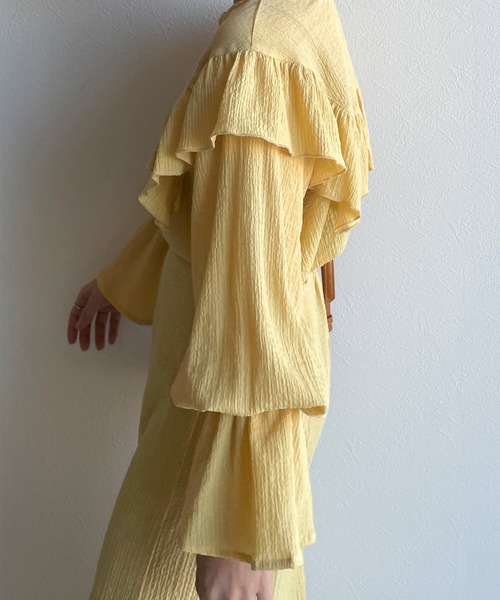 w closet(ダブルクローゼット)の「【SETUP対応】2WAYフリルプルオーバー(シャツ/ブラウス・レディース・オフホワイト/イエロー/グリーン・FREE)」の20枚目の写真