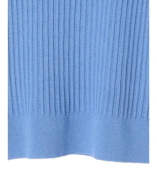 koe（コエ）の「リブニットスキッパー*（Tシャツ/カットソー・レディース・ブルー/グリーン/オレンジ/オフホワイト/イエロー・FREE）」の14枚目の写真