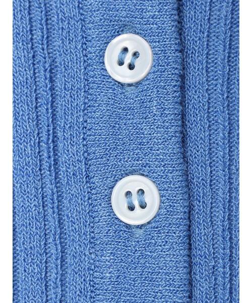 koe（コエ）の「リブニットスキッパー*（Tシャツ/カットソー・レディース・ブルー/グリーン/オレンジ/オフホワイト/イエロー・FREE）」の12枚目の写真