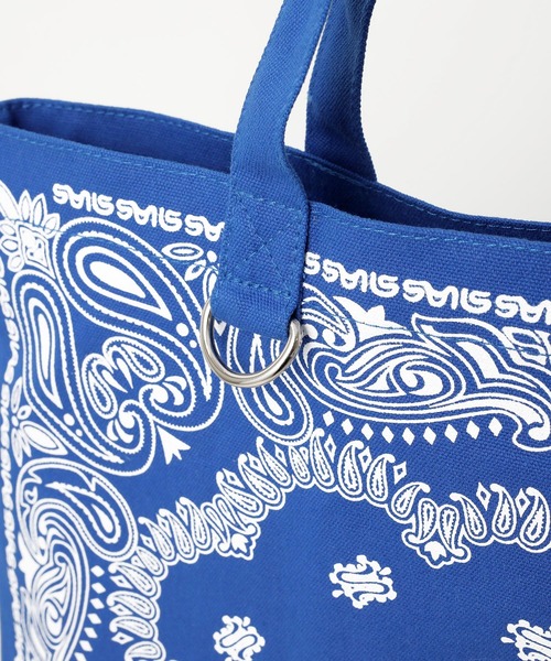 SILAS（サイラス）の「BANDANA PRINT TOTE BAG　サイラスバンダナプリントトートバッグ（トートバッグ・メンズ・ブラック/ブルー・ONE SIZE）」の10枚目の写真