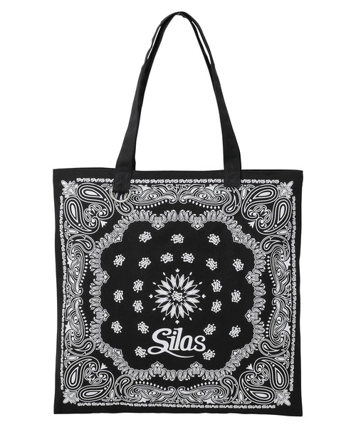 SILAS（サイラス）の「BANDANA PRINT TOTE BAG　サイラスバンダナプリントトートバッグ（トートバッグ・メンズ・ブラック/ブルー・ONE SIZE）」の6枚目の写真