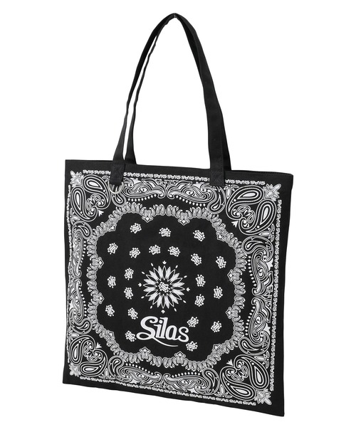 SILAS（サイラス）の「BANDANA PRINT TOTE BAG　サイラスバンダナプリントトートバッグ（トートバッグ・メンズ・ブラック/ブルー・ONE SIZE）」の9枚目の写真