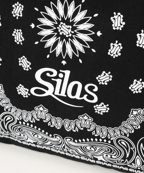 SILAS（サイラス）の「BANDANA PRINT TOTE BAG　サイラスバンダナプリントトートバッグ（トートバッグ・メンズ・ブラック/ブルー・ONE SIZE）」の12枚目の写真