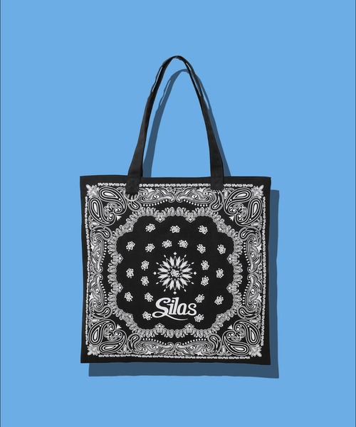 SILAS（サイラス）の「BANDANA PRINT TOTE BAG　サイラスバンダナプリントトートバッグ（トートバッグ・メンズ・ブラック/ブルー・ONE SIZE）」の17枚目の写真