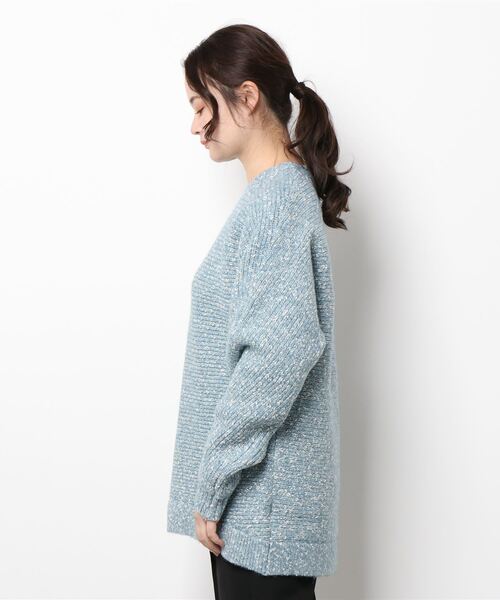 REAL CUBE(リアルキューブ)の「ネップチュニックニット(ニット/セーター・レディース・ライトブルー/ベージュ・FREE)」の10枚目の写真