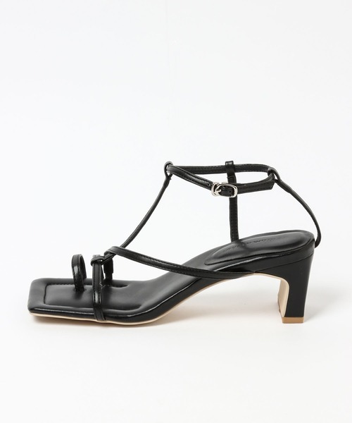 mysty woman（ミスティウーマン）の「ナロースクエアサンダル 271825（サンダル・レディース・ブラック/オレンジ/アイボリー・MEDIUM/LARGE）」の17枚目の写真