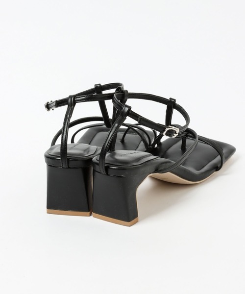 mysty woman（ミスティウーマン）の「ナロースクエアサンダル 271825（サンダル・レディース・ブラック/オレンジ/アイボリー・MEDIUM/LARGE）」の20枚目の写真