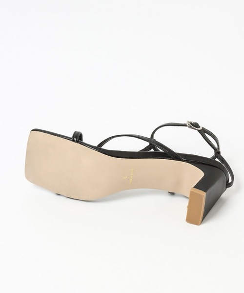 mysty woman（ミスティウーマン）の「ナロースクエアサンダル 271825（サンダル・レディース・ブラック/オレンジ/アイボリー・MEDIUM/LARGE）」の12枚目の写真