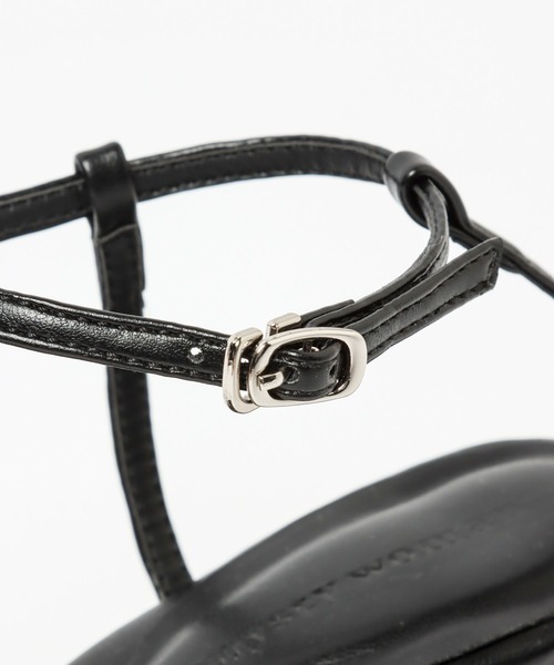 mysty woman（ミスティウーマン）の「ナロースクエアサンダル 271825（サンダル・レディース・ブラック/オレンジ/アイボリー・MEDIUM/LARGE）」の7枚目の写真