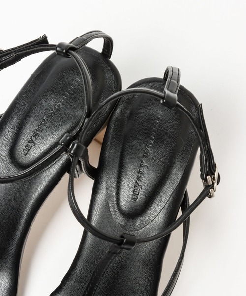 mysty woman（ミスティウーマン）の「ナロースクエアサンダル 271825（サンダル・レディース・ブラック/オレンジ/アイボリー・MEDIUM/LARGE）」の15枚目の写真