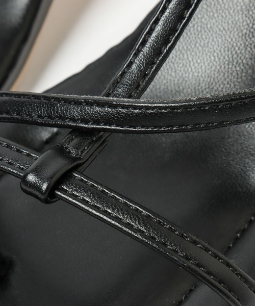 mysty woman（ミスティウーマン）の「ナロースクエアサンダル 271825（サンダル・レディース・ブラック/オレンジ/アイボリー・MEDIUM/LARGE）」の13枚目の写真