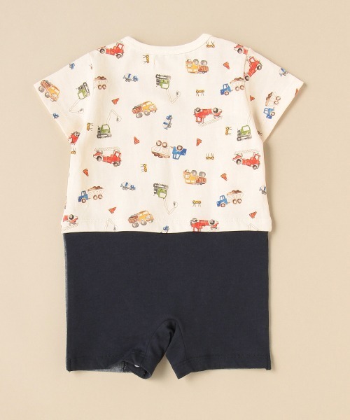 sense of wonder（センスオブワンダー）の「働くクルマショートオール（ロンパース・キッズ・キナリ・70cm/80ｃｍ）」の3枚目の写真