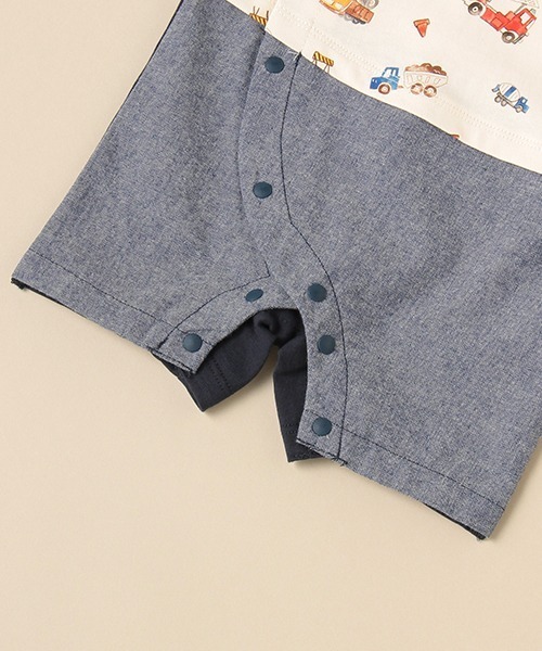 sense of wonder（センスオブワンダー）の「働くクルマショートオール（ロンパース・キッズ・キナリ・70cm/80ｃｍ）」の6枚目の写真