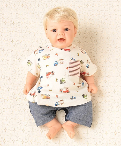 sense of wonder（センスオブワンダー）の「働くクルマショートオール（ロンパース・キッズ・キナリ・70cm/80ｃｍ）」の10枚目の写真